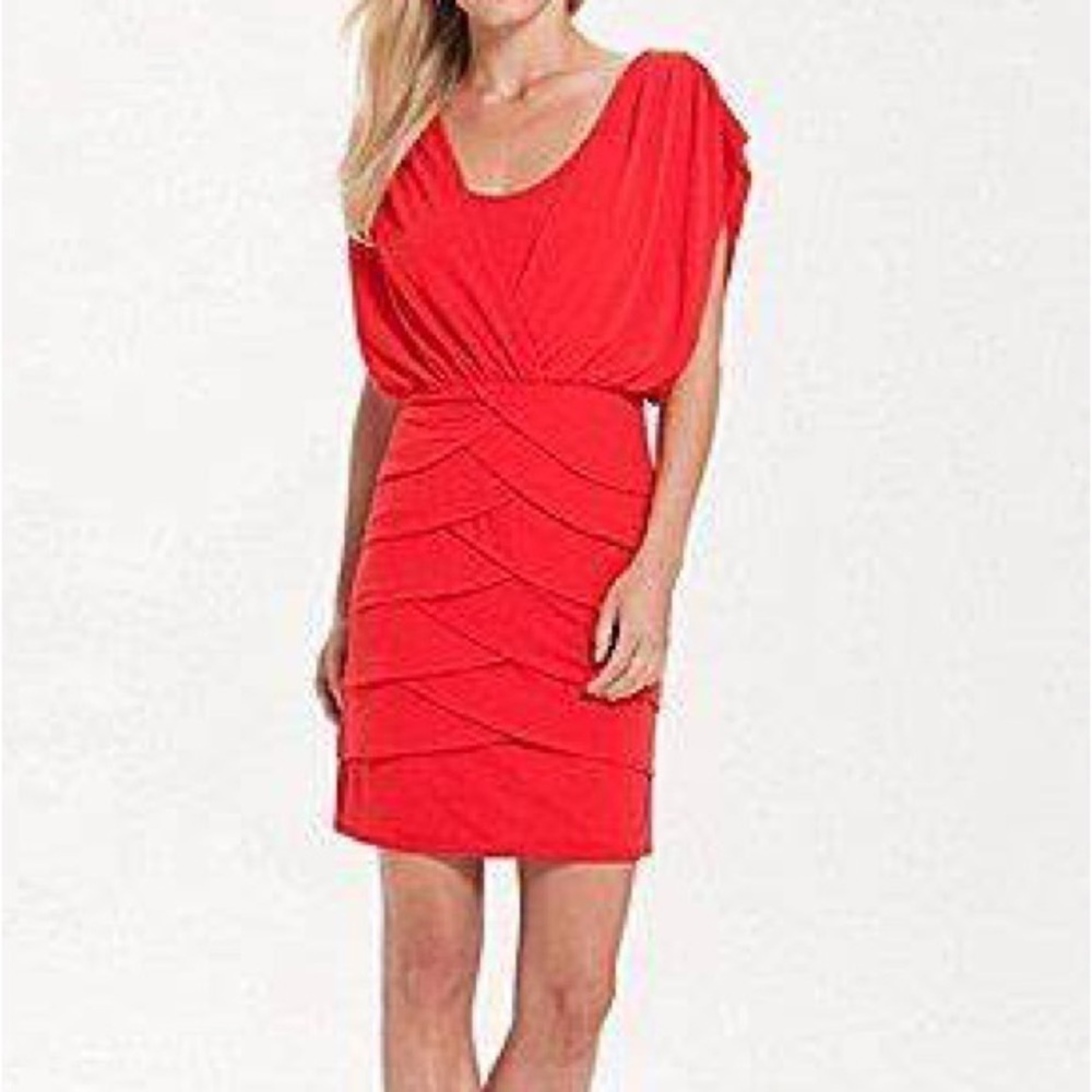 NWT Laundry by Shelli Segal Blouson Tiered Mini Dress 2